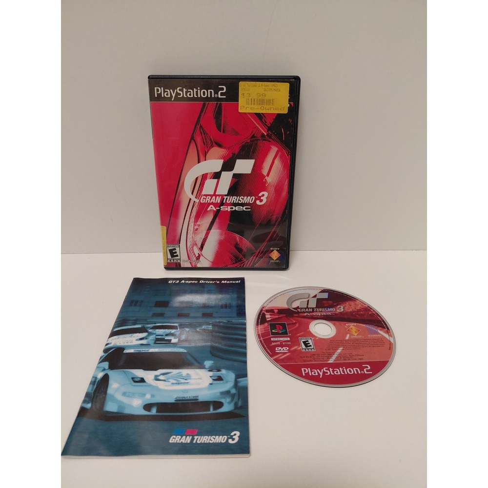 Gran Turismo 3 A-spec Sony PlayStation 2 PS2 Racing‎ Game with Manual CIB